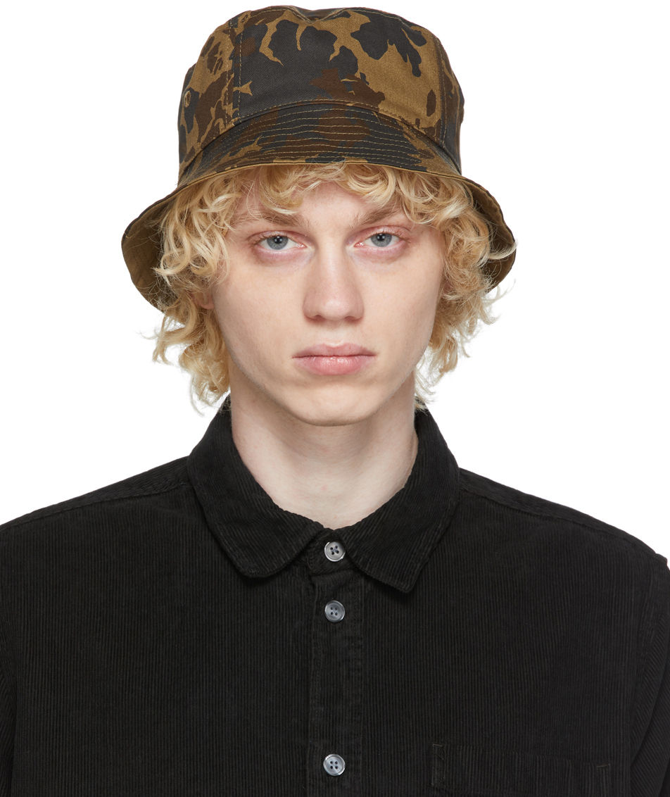 Wood Wood: Khaki Camo Bucket Hat | SSENSE UK