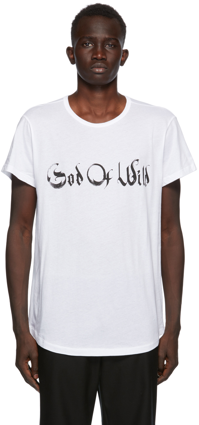 Ann Demeulemeester SSENSE Exclusive White God of Wild Fine T-Shirt