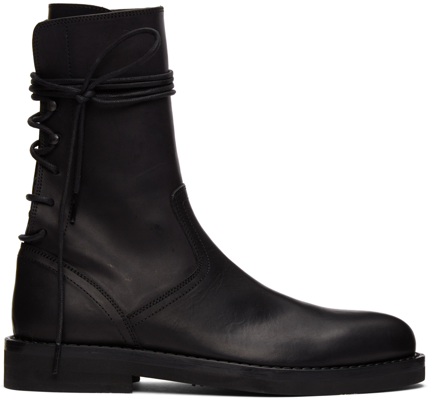 ann demeulemeester back lace boots