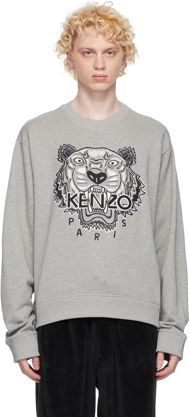 kenzo tiger sweatshirt grey