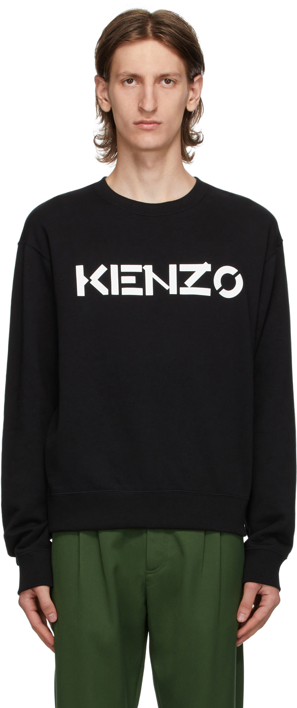 kenzo black logo sweatshirt