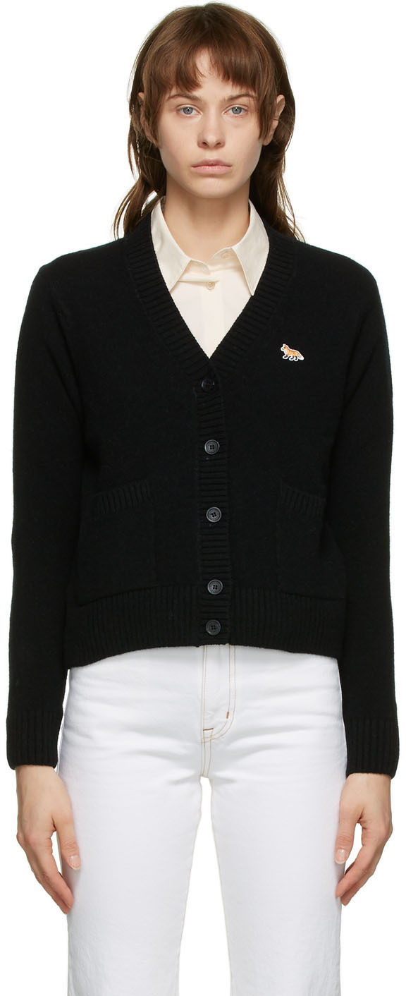 boxy black cardigan