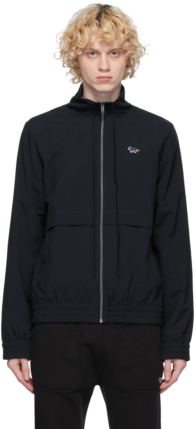 Maison Kitsuné: Navy Windbreaker Jacket | SSENSE