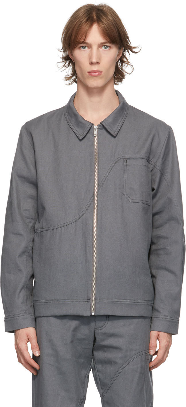 EDEN power corp: Grey Corp Jacket | SSENSE