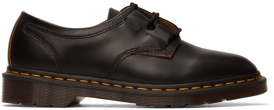 Dr. Martens: Black 1461 Ghillie Derbys | SSENSE Canada