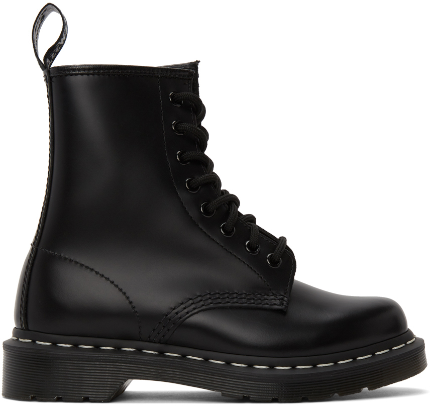 Dr. Martens: Black 1460 Contrast Stitch Boots | SSENSE