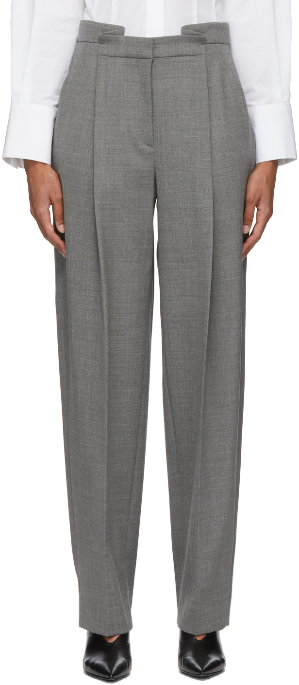 Partow Grey Wool Charlie Trousers