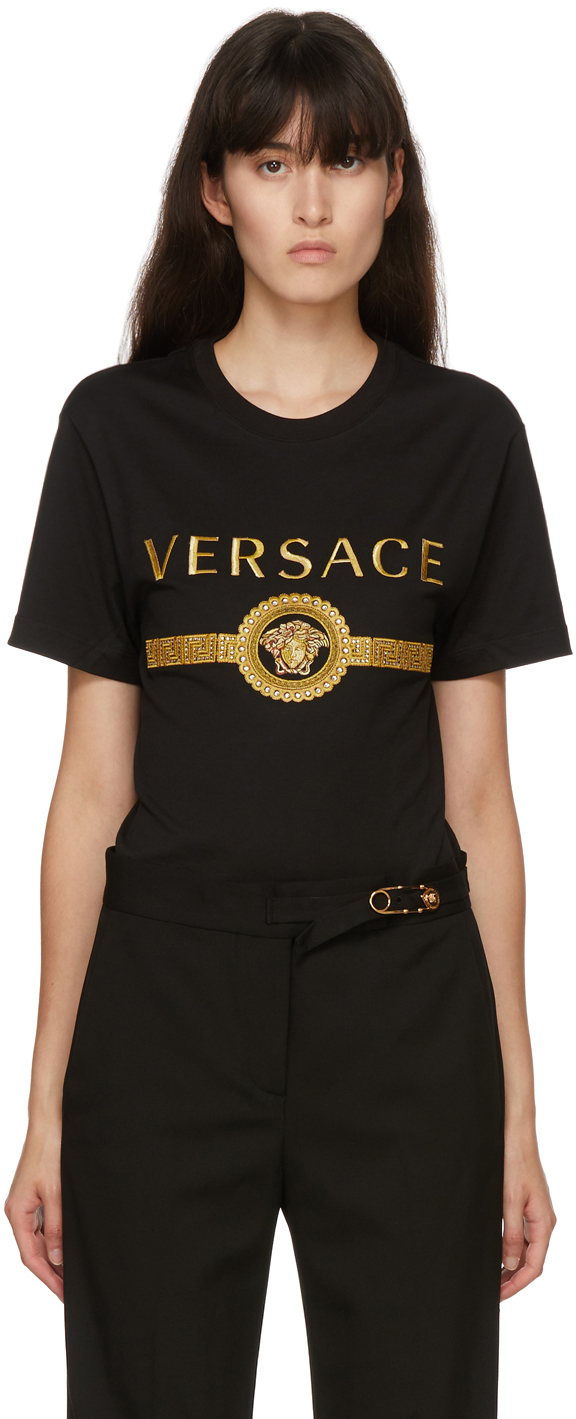 Versace: Black Vintage Medusa T-Shirt | SSENSE