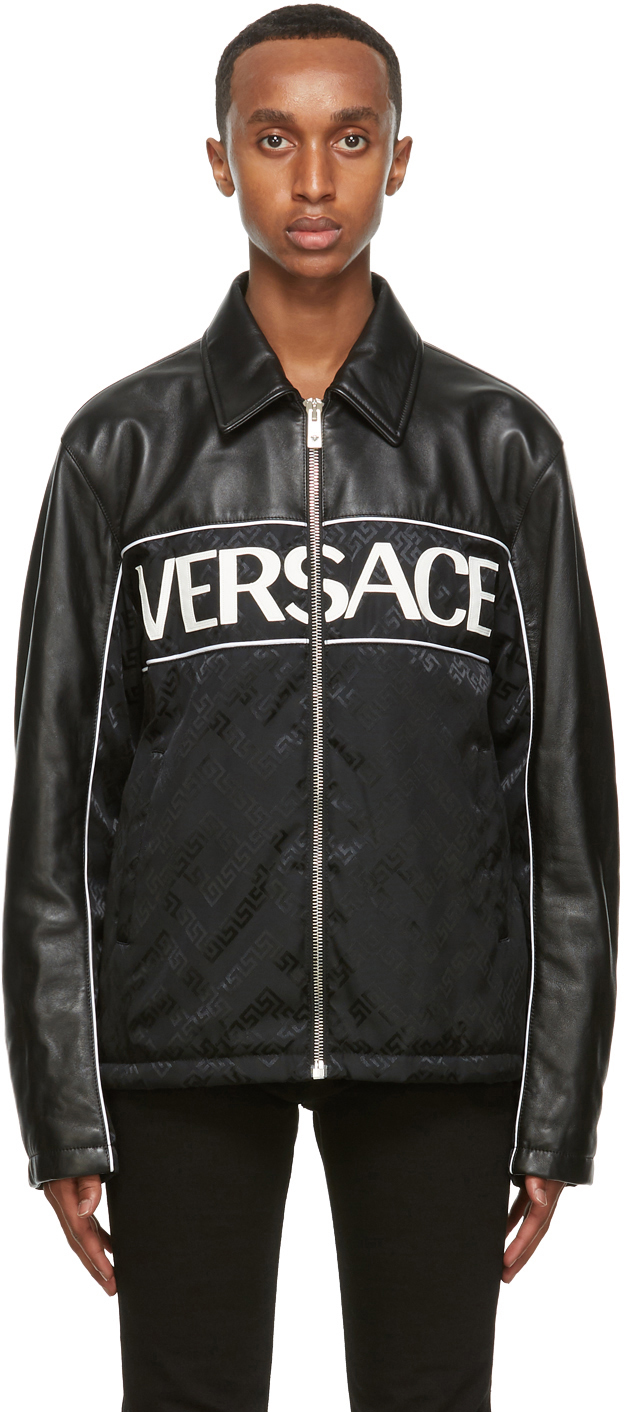 blouson cuir versace