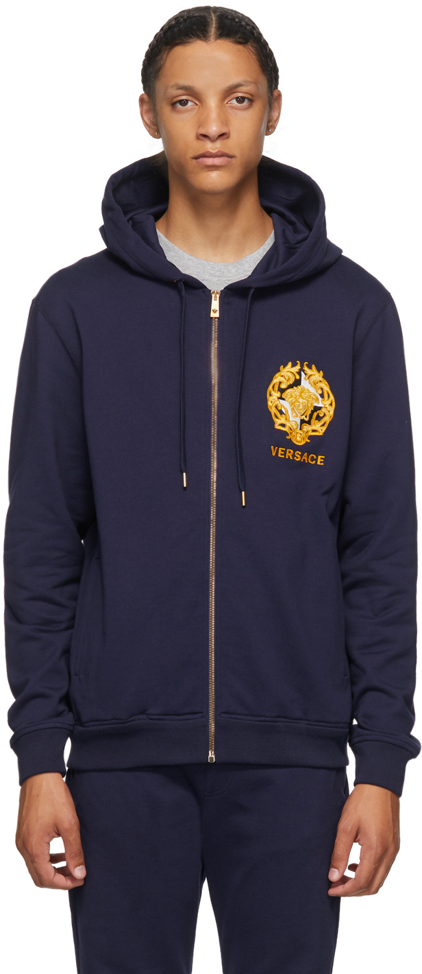 versace zip up hoodie