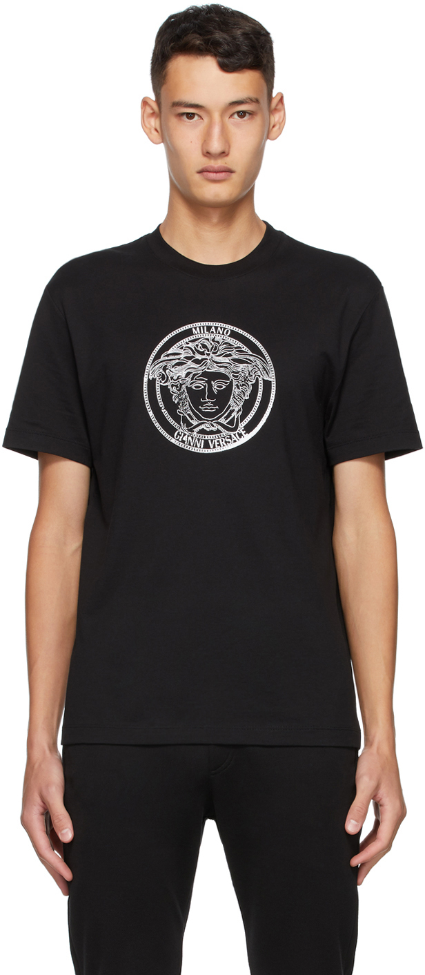 versace medusa black t shirt