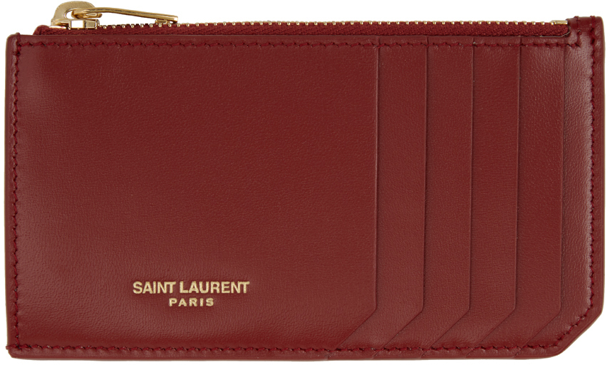 Saint Laurent Red Fragment Card Holder