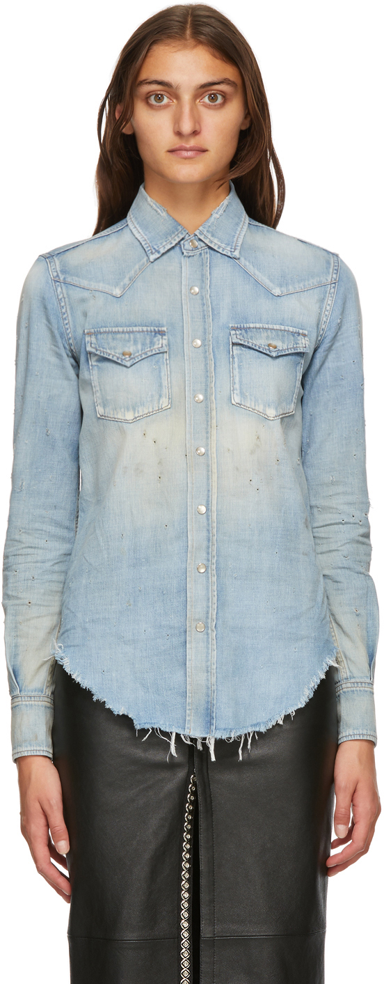 blue saint denim shirt