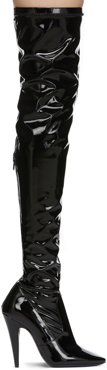 saint laurent aylah over the knee boots