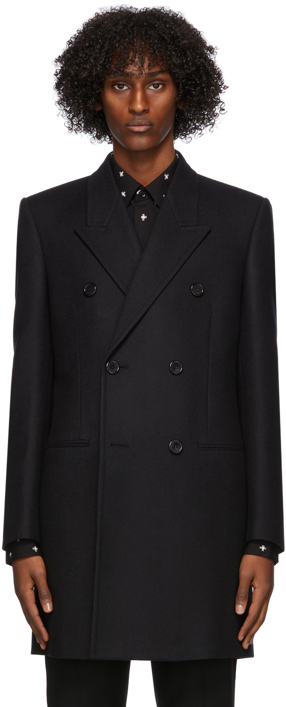 saint laurent black coat