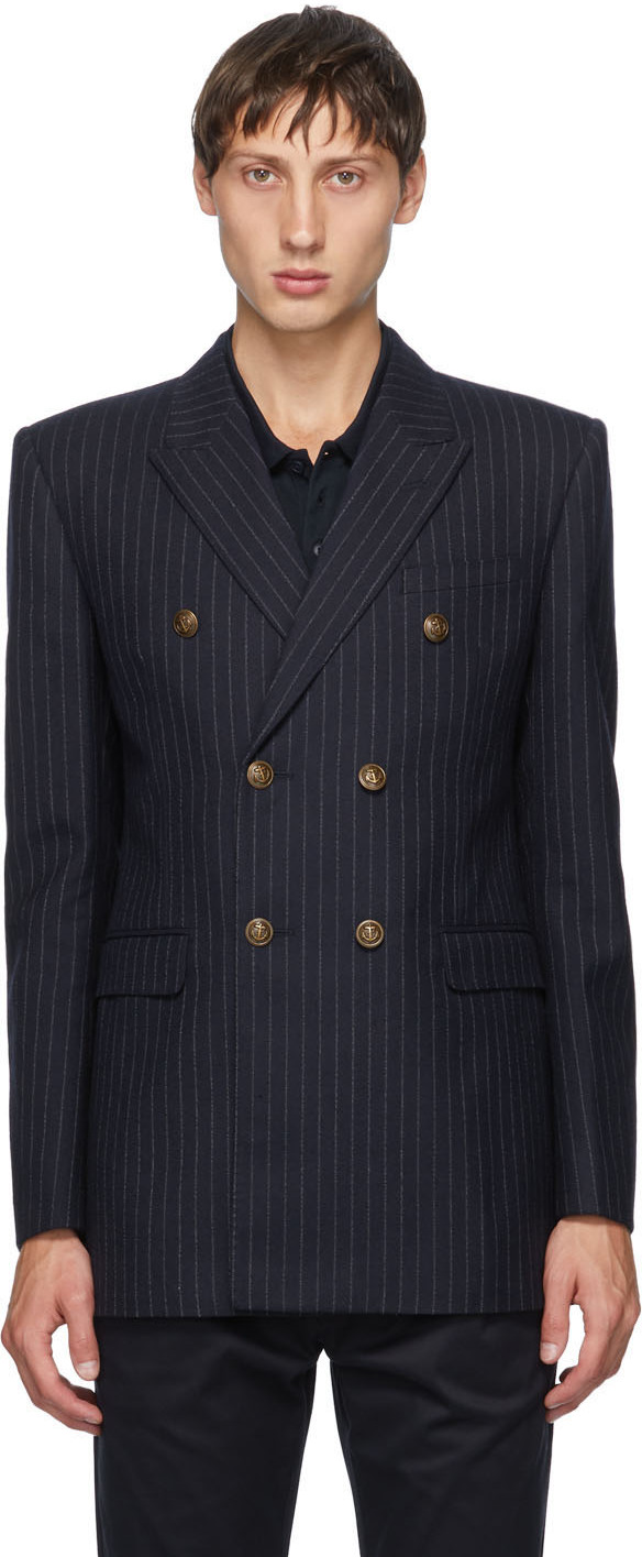 Saint laurent navy blazer Clearance
