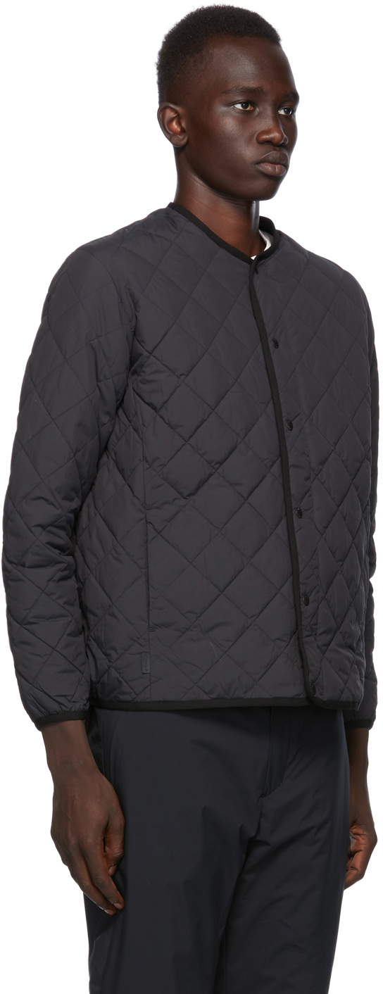 Snow Peak Black Down Recycled Nylon Ripstop Cardigan | Smart