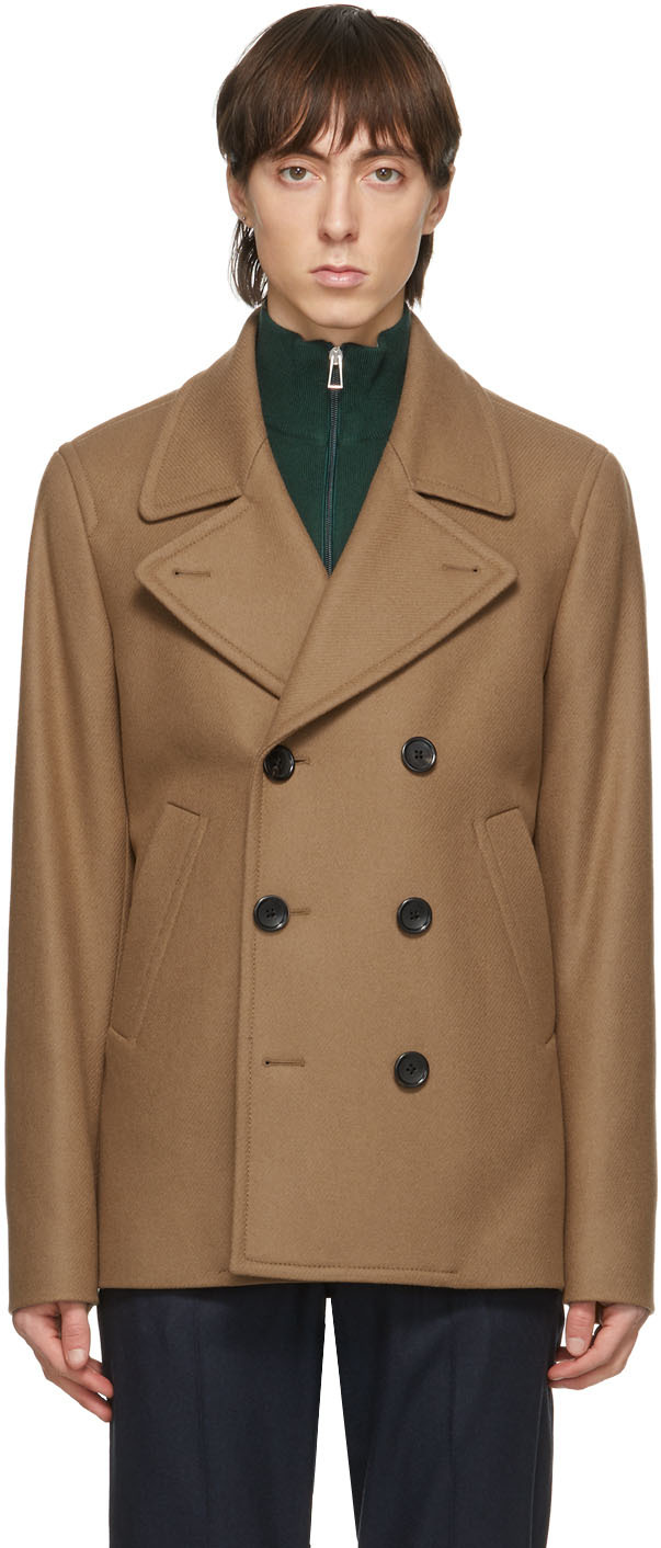 pea coat tan