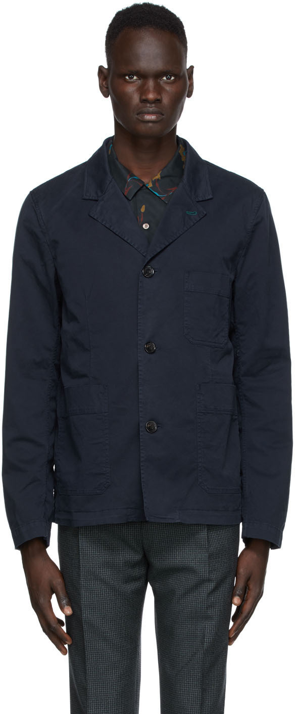Navy Convertible Collar Jacket Navy Convertible Collar Jacket