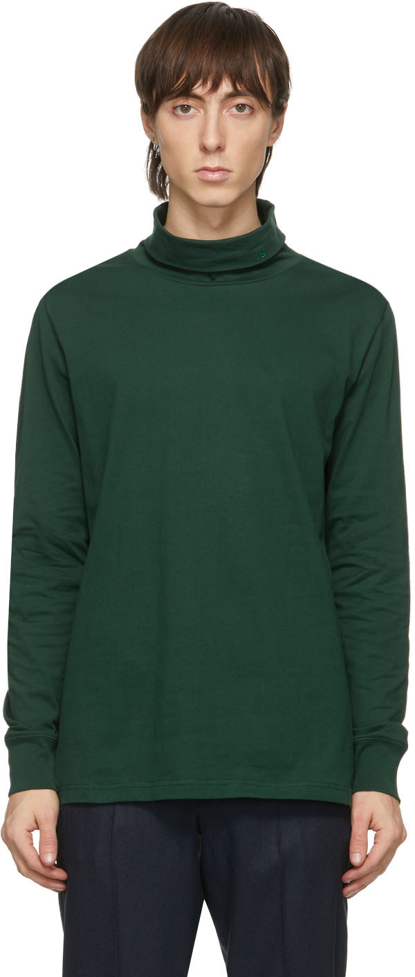 PS by Paul Smith: Green Rolled Collar Turtleneck | SSENSE