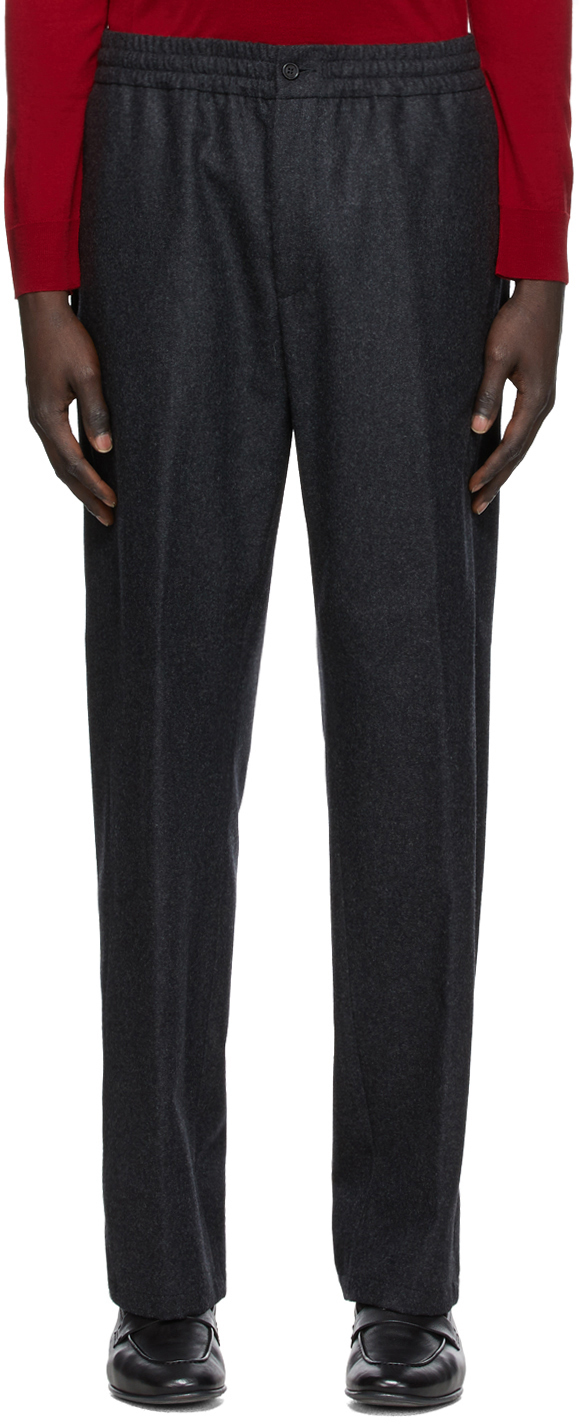 Dunhill Grey Wool Track Pants SSENSE