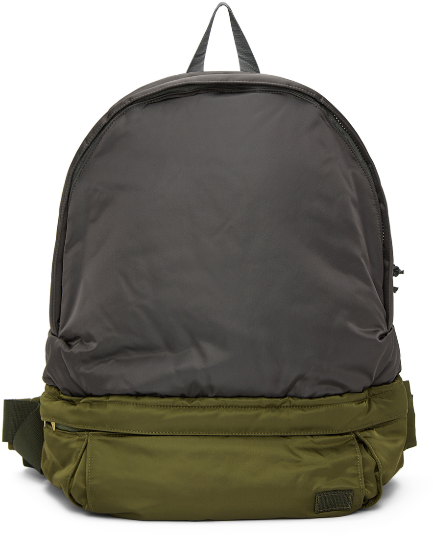 Khaki & Grey Porter Edition Nylon Backpack