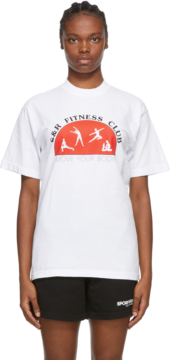 Sporty Rich White S R Fitness Club T Shirt Ssense