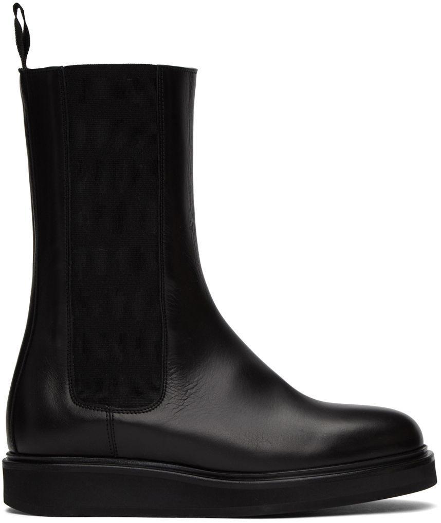 Black Mid-Calf Chelsea Boots by Legres 
