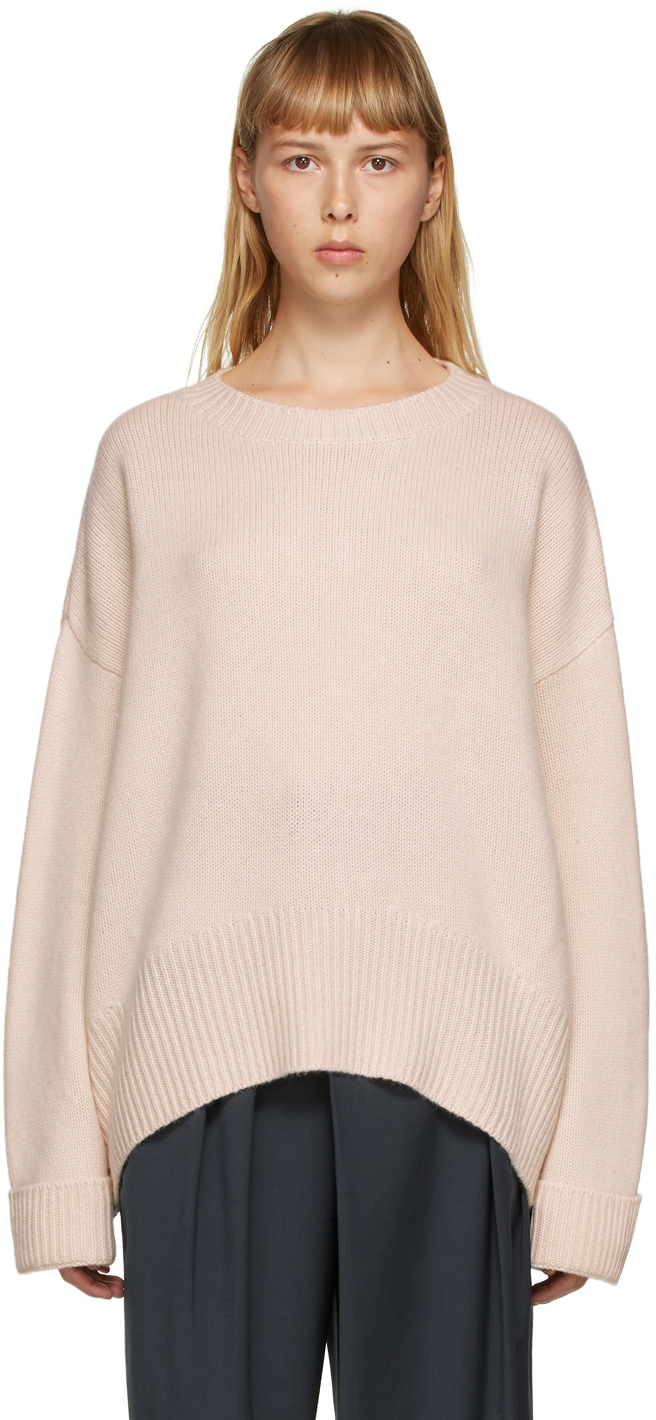 arch4: Pink Cashmere Knightsbridge Crewneck Sweater | SSENSE