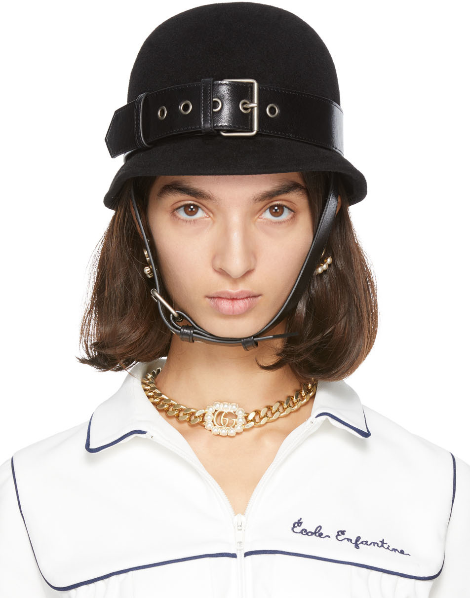 Gucci Black Belted Fedora SSENSE