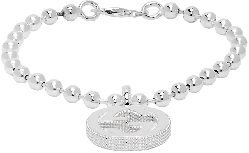 silver bracelet with circles