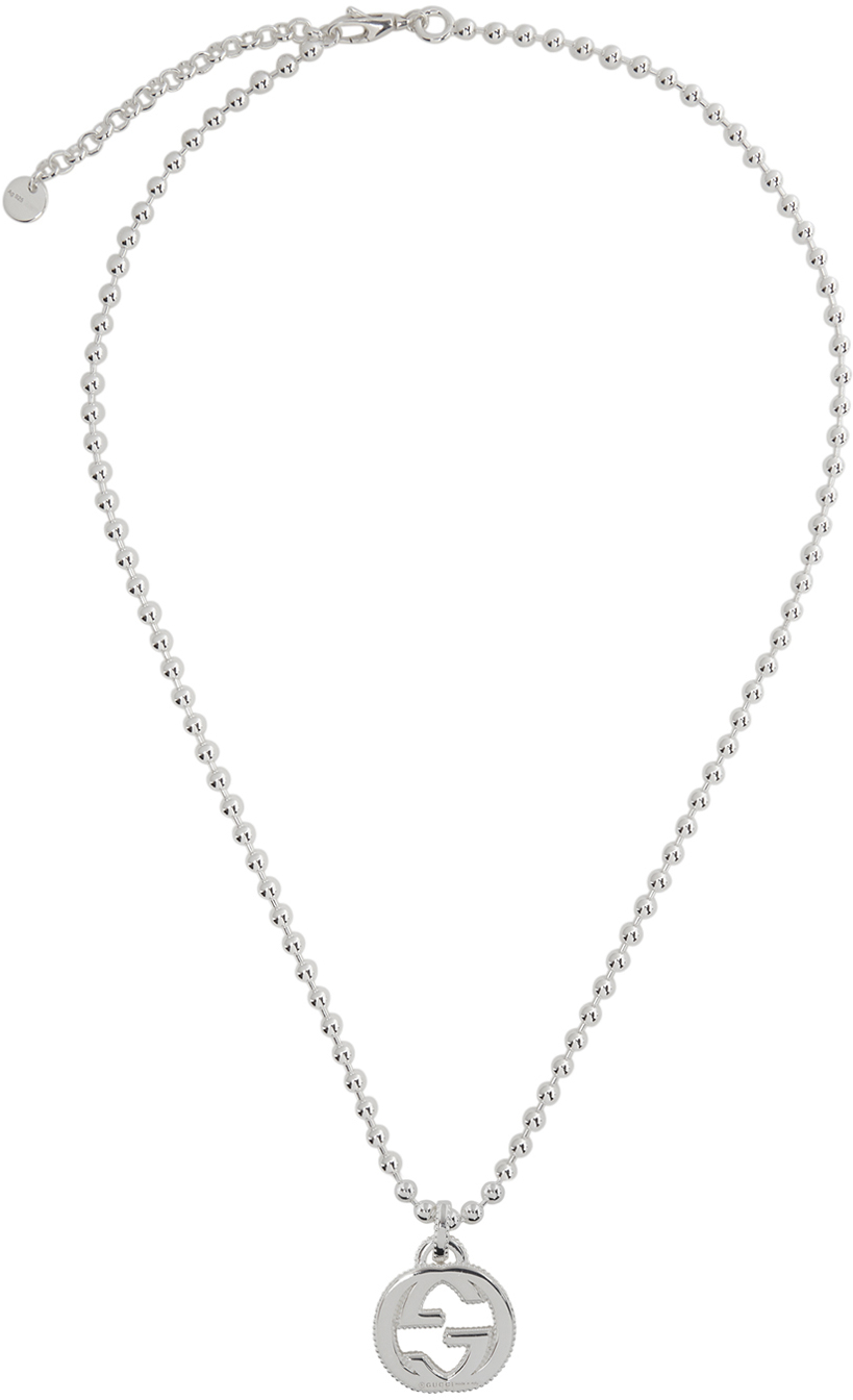 silver necklace gucci
