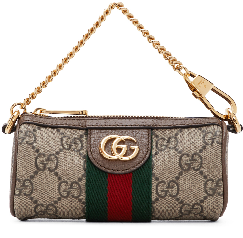 Gucci: Beige Ophidia Money Pouch 