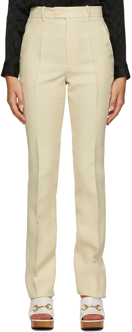 silk flared trousers