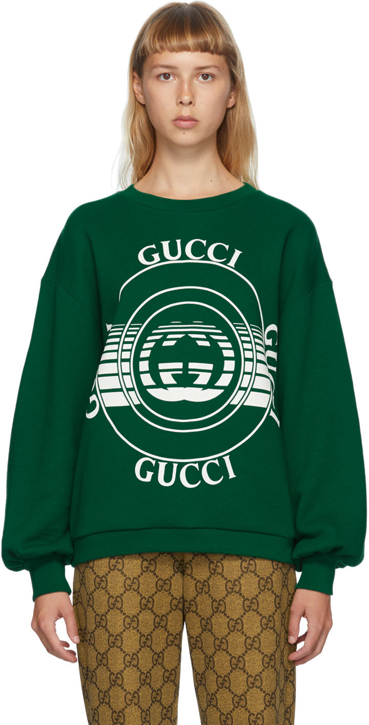 Gucci: Green Interlocking G Sweatshirt 