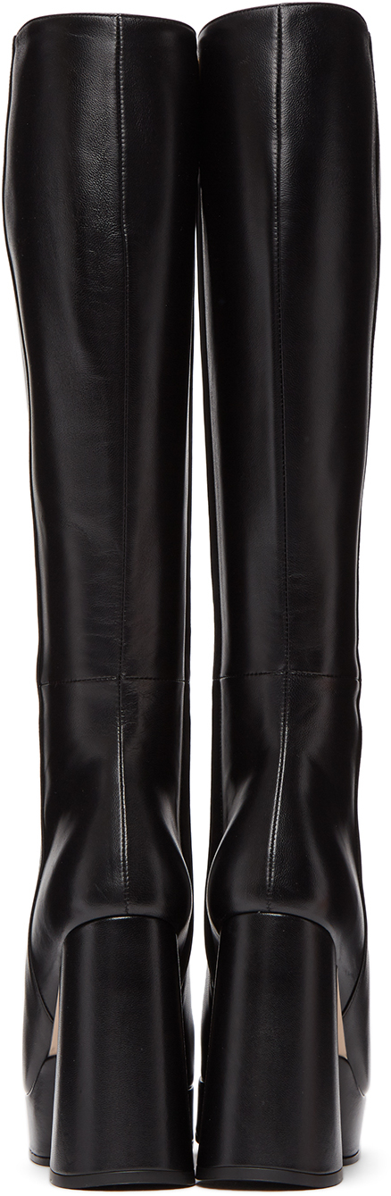gucci black knee high boots