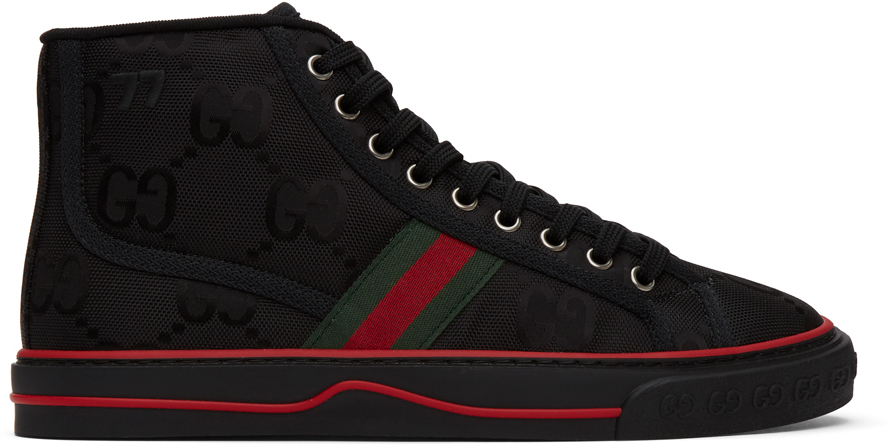 Gucci: Black 'Gucci Tennis 1977' Off The Grid High-Top Sneakers | SSENSE