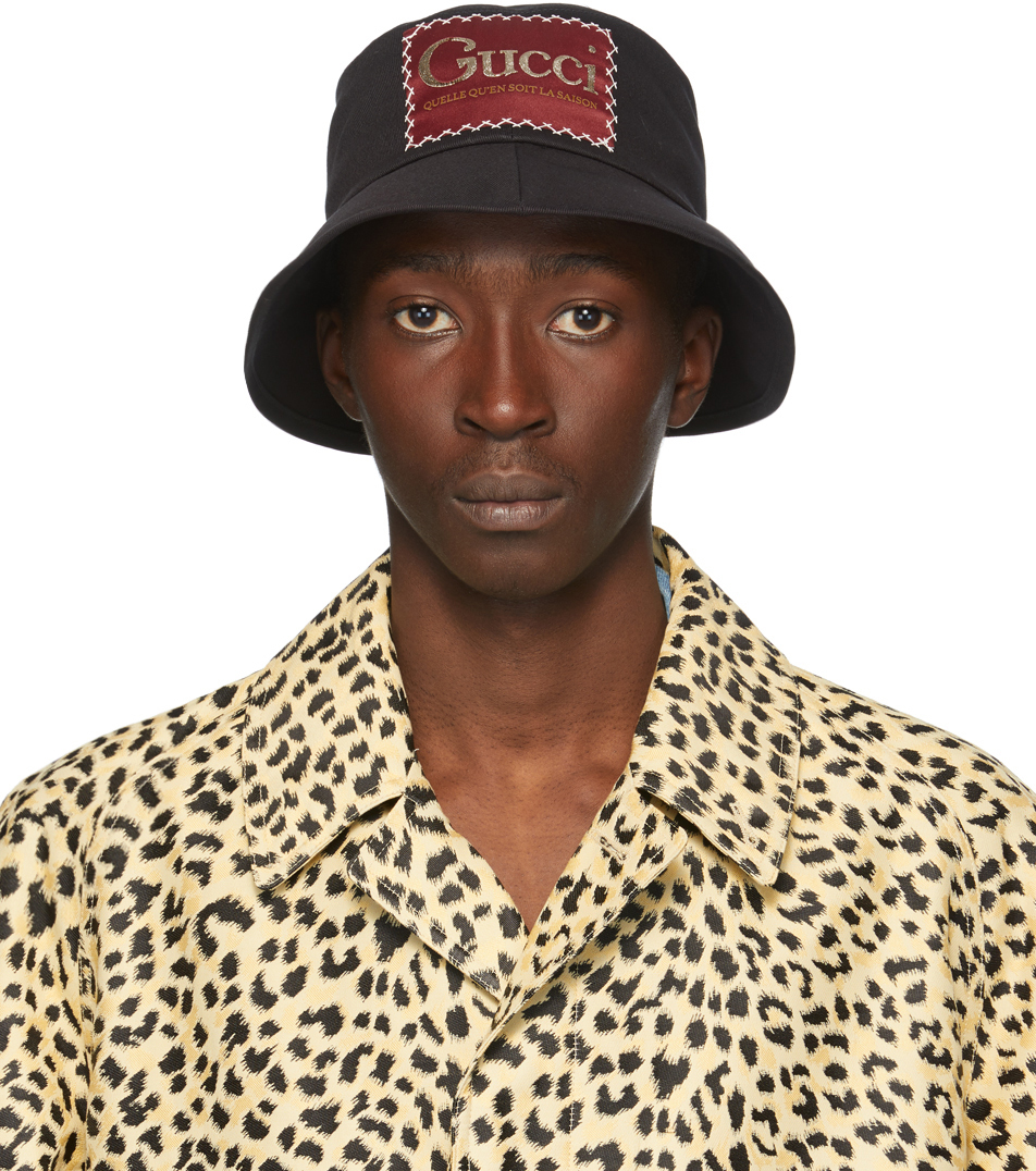 Gucci: Black 'Whatever The Season' Bucket Hat | SSENSE