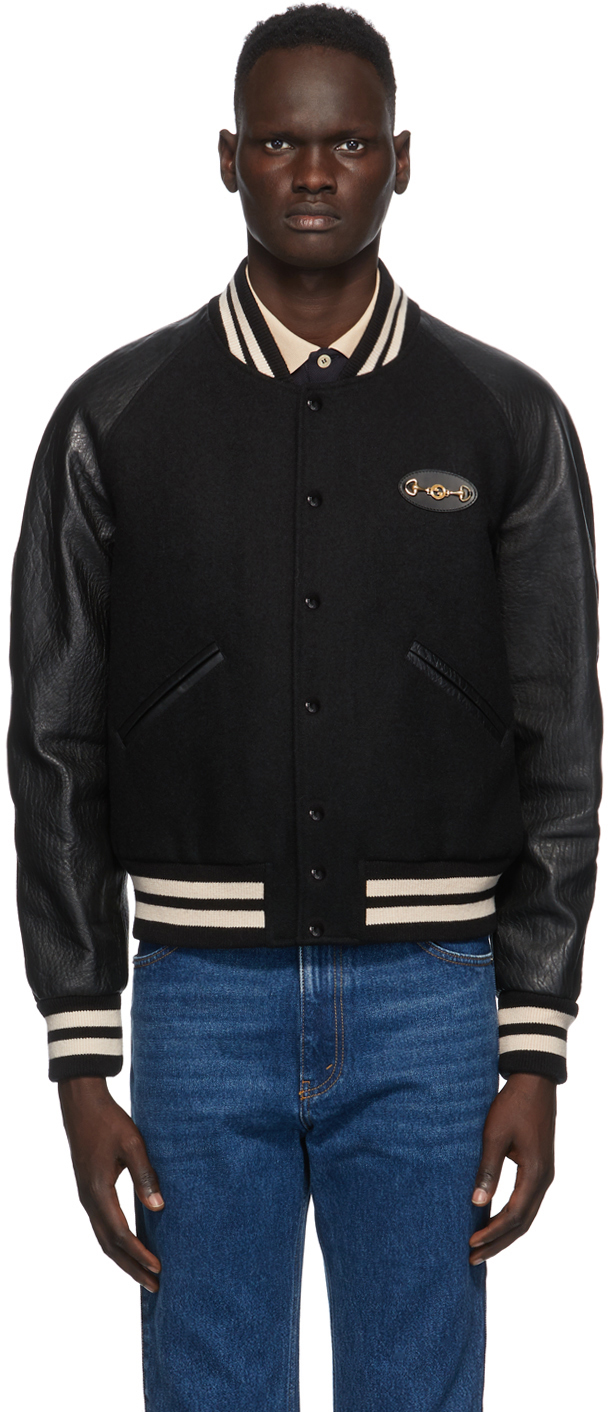 black gucci bomber jacket