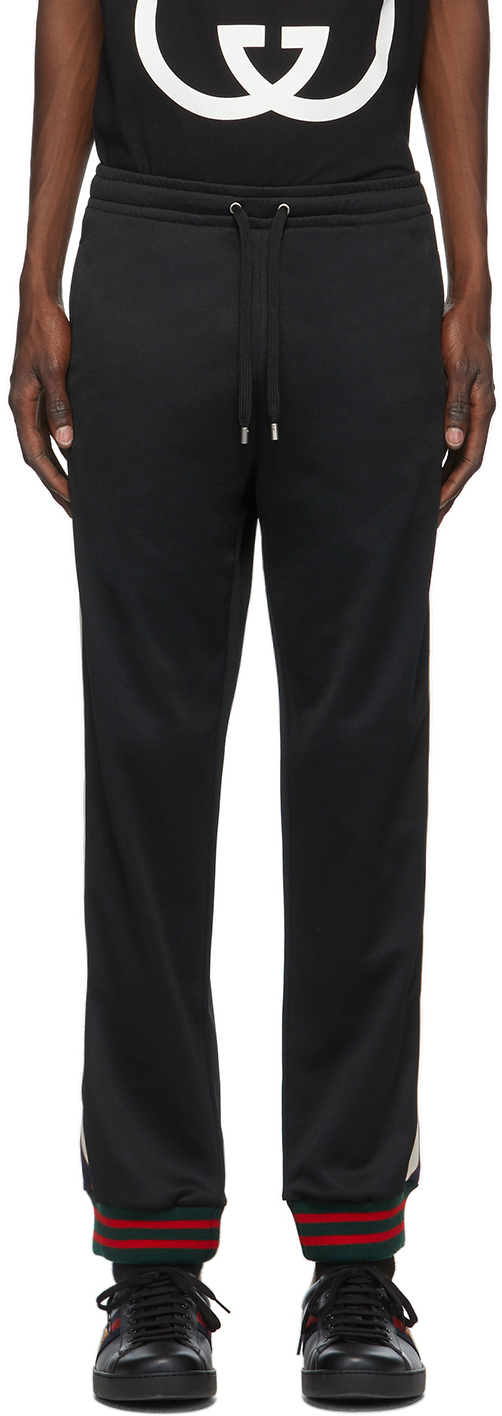 Gucci Striped Dress Pants - Black, 11.75 Rise Pants, Clothing - GUC1504653