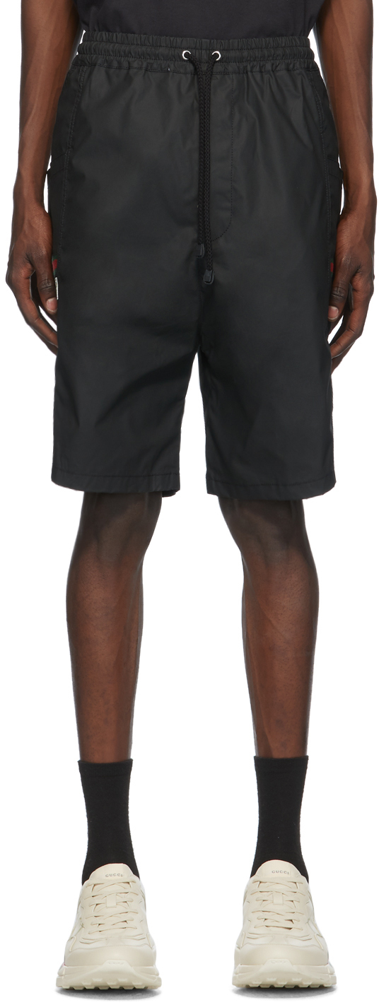 mens black gucci shorts