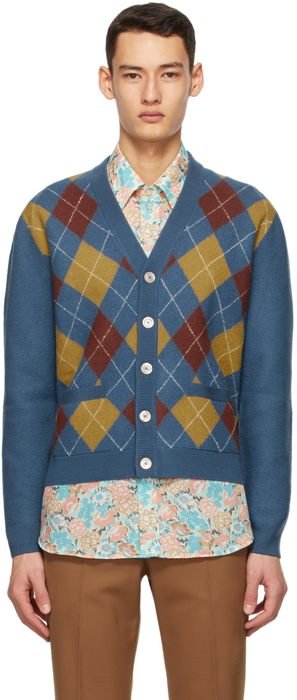 argyle cardigan