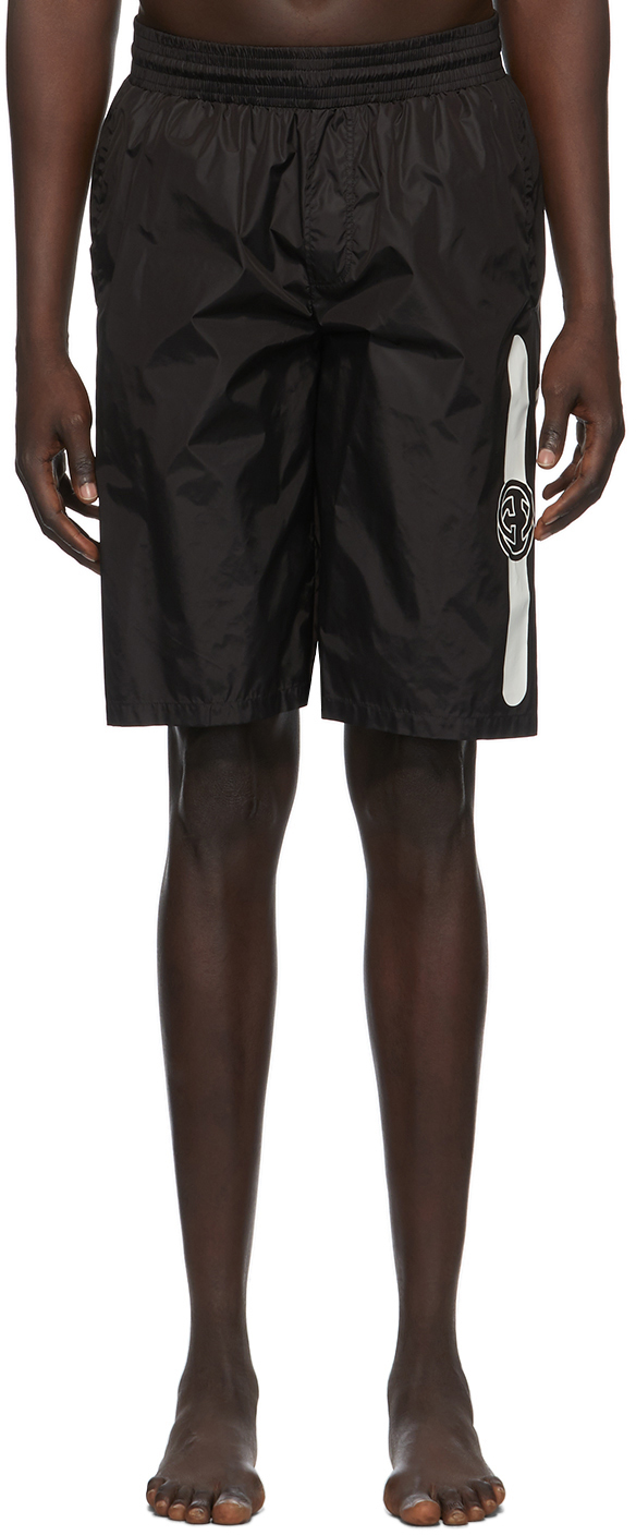gucci black swim shorts