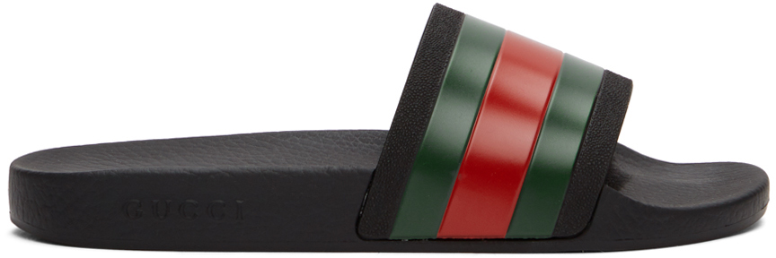 gucci pursuit slides black