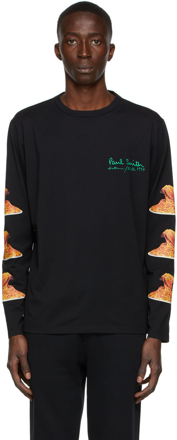 Paul Smith 50th Anniversary Black Spaghetti Long Sleeve T-Shirt
