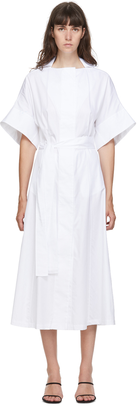 Esse Studios: White 'The Shirt' Dress | SSENSE Canada