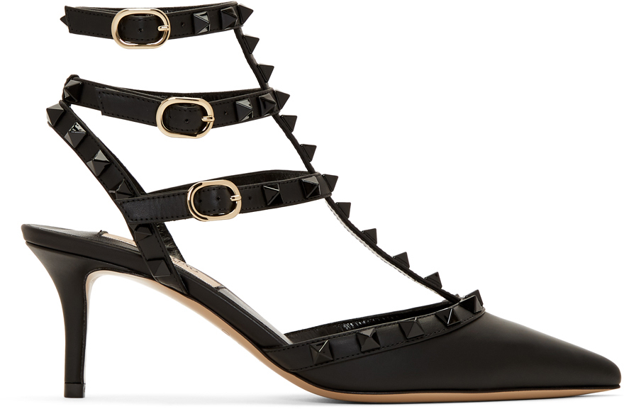 valentino rockstud heels black