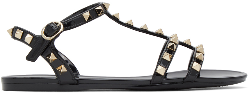 valentino black jelly sandals