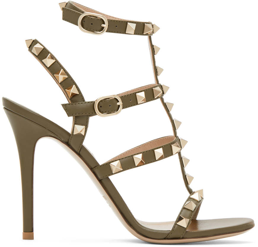 valentino rockstud ankle strap sandal