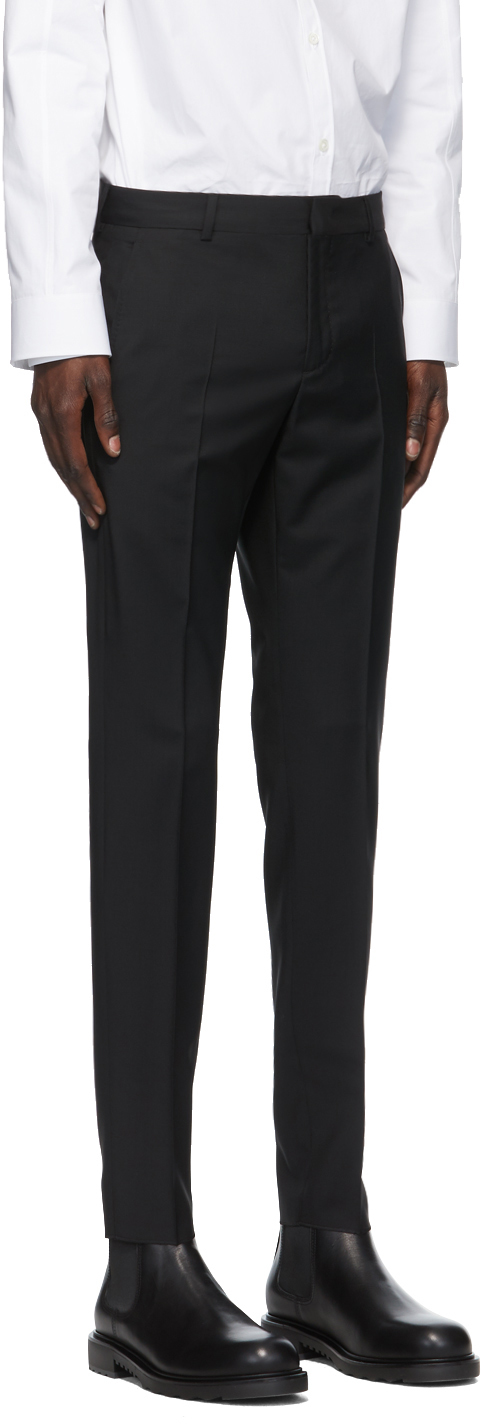 black formal skinny trousers